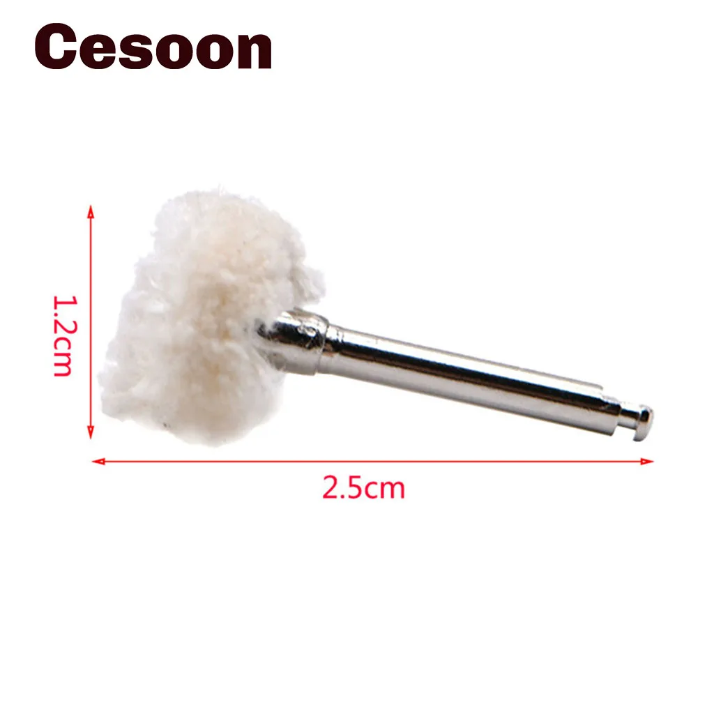 10Pcs/Pack Dental Wool Polishing Cotton Polishing Wheel Felt Polisher Brushes For Low Speed Contra Angle Handpiece Dentist Tools