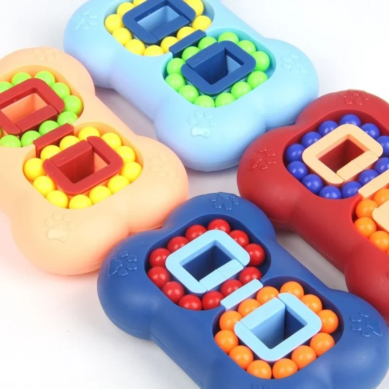 Rotating Magic Bead Cube Fingertip Fidgeted Toys Kids Adults Stress Relief Spinner Beans Puzzles Children Education Intelligence