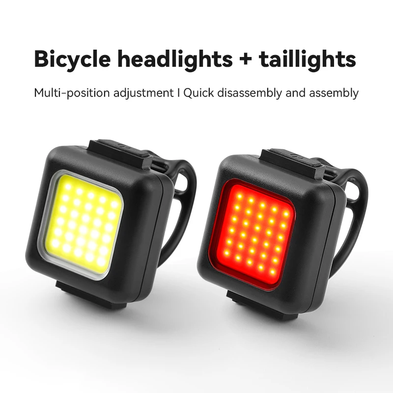 New Cycling Bicycle Front Rear Light Set Bike USB Charge Headlight Light MTB Waterproof Taillight LED Lantern COB Bike Lamp