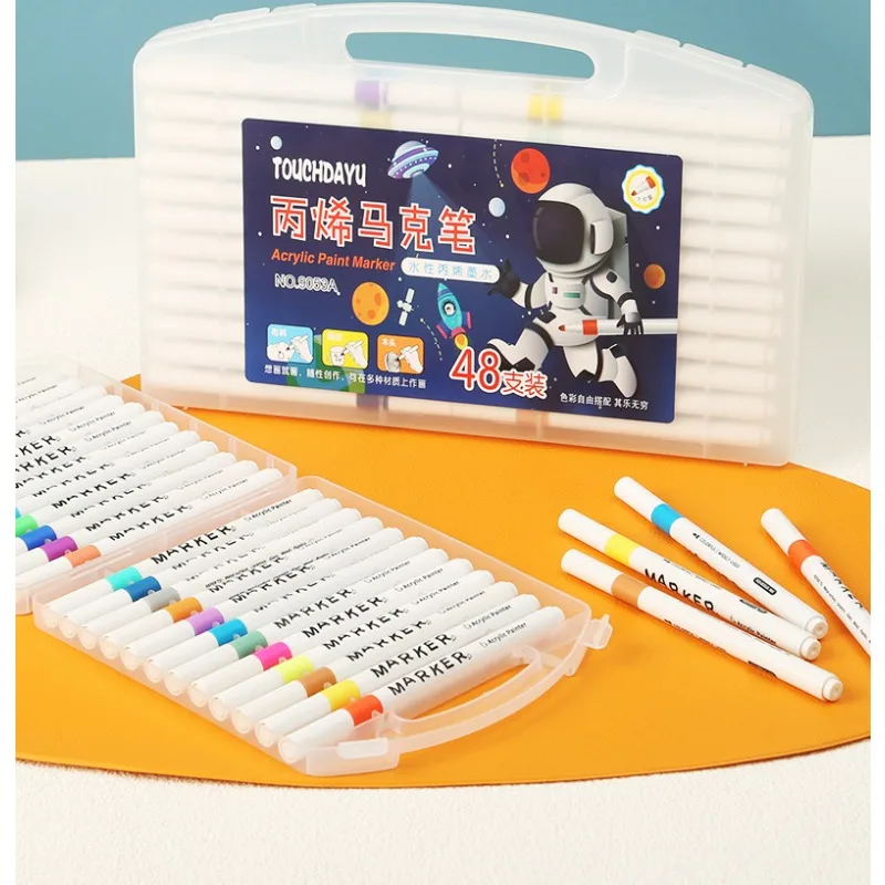 Children's Acrylic Marker, Waterproof Hand-painted Diy Watercolor Pens for Children's Art Are Nontoxic and Washable Acrylic Pens