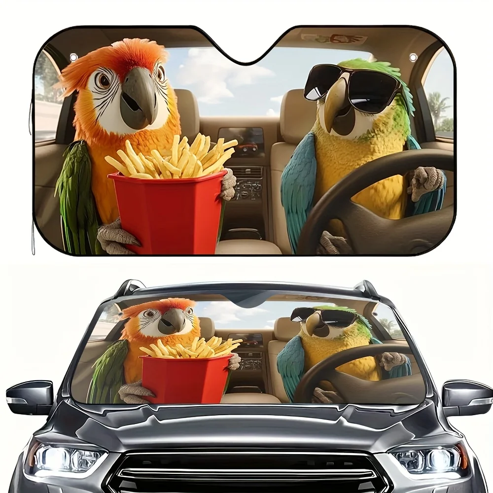 1pc Parrot Car Sun Visor for Road Trips, Ideal for Any Driving Conditions, Maintains a Pleasant Interior, Guaranteeing