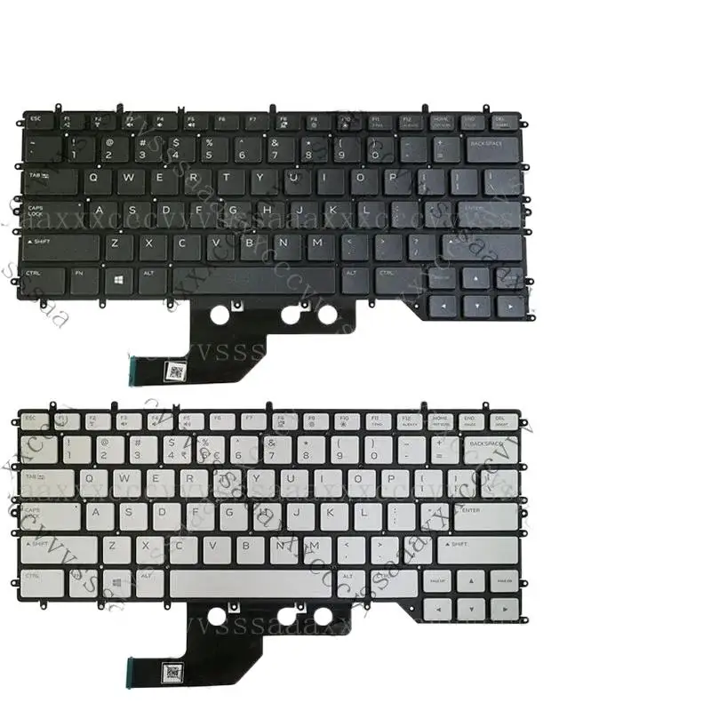 

Черно-белая клавиатура для ноутбука Dell Alienware M15 R2, 2019, замена ноутбука, США, без подсветки в рамке == #