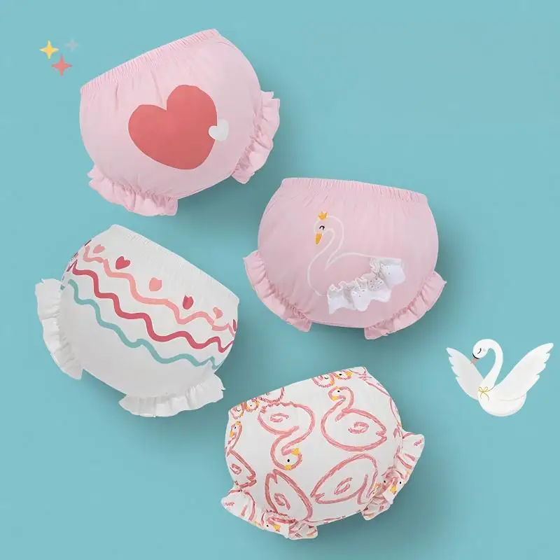 

Детское нижнее белье Home Sleep Style из чистого хлопка, 4 шт., трусики-шортики, приятные для кожи, мягкие трусы