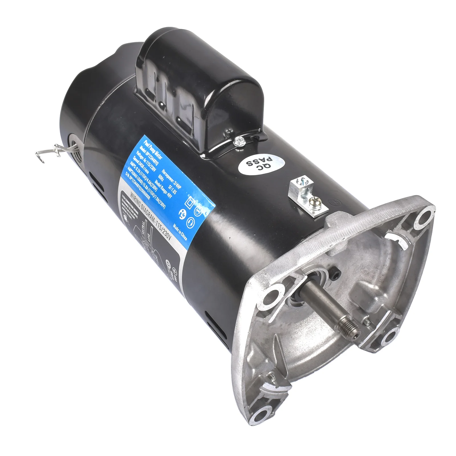 AP03 Swimming Pool Water Pump Motor SQ1072‑PS‑200 3/4HP 115/230V for In‑Ground Pool