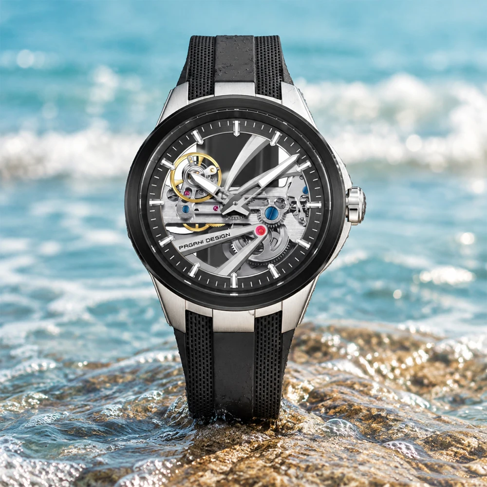 Skeleton Automatic Watch Luxury Tourbillon - Nieuwe PAGANI DESIGN Holle Herenhorloges Mechanisch