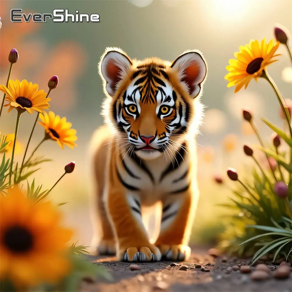 

Evershine DIY Diamond Mosaic Tiger Animal New Arrival Diamond Painting Cartoon Acrylic Craft Supplies Child Hobby