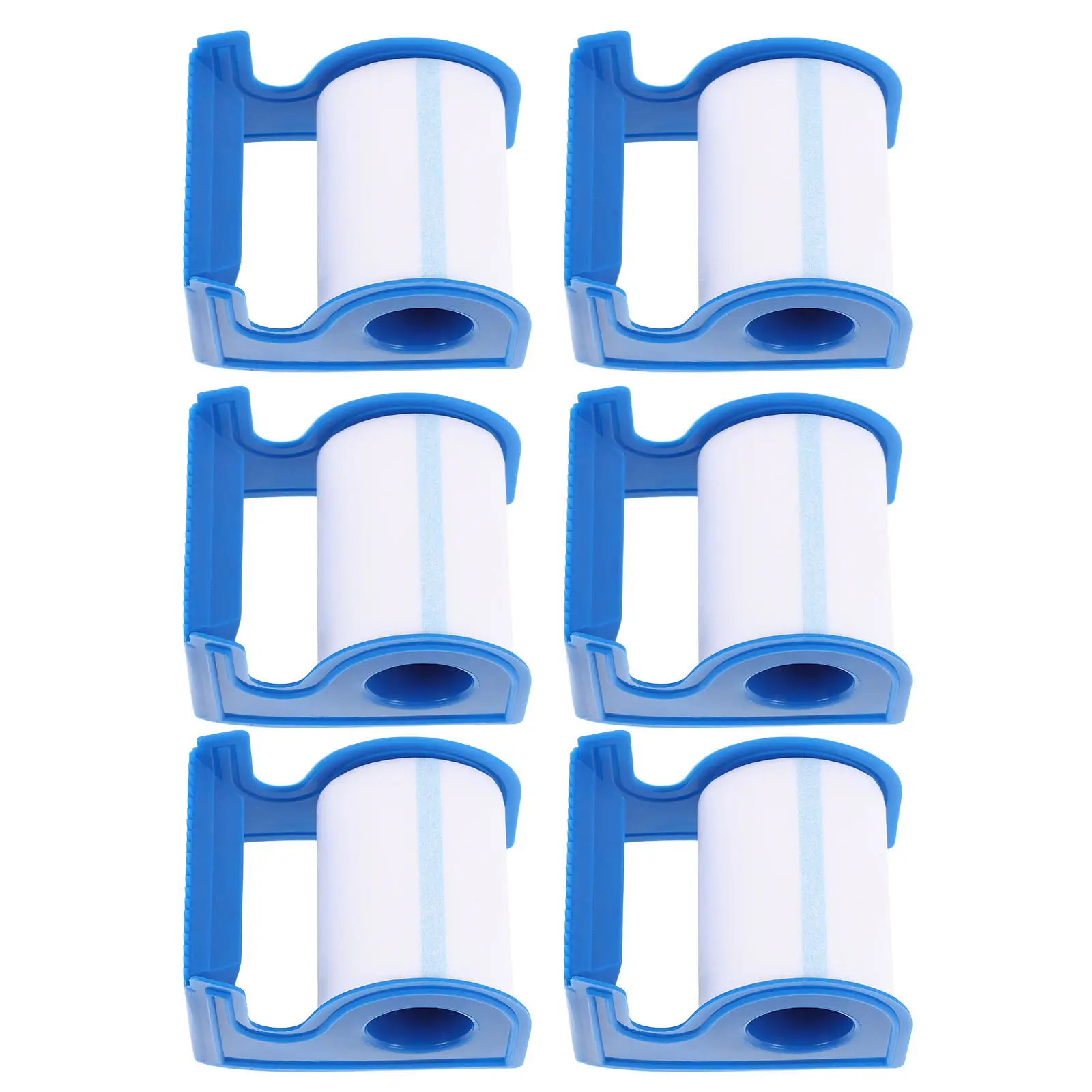 6pcs Bandage Fixing Tape Medical Tape with Dispenser Cutter 5cm Wound First Aid Tape for for Breathable Medical Wound Bandage