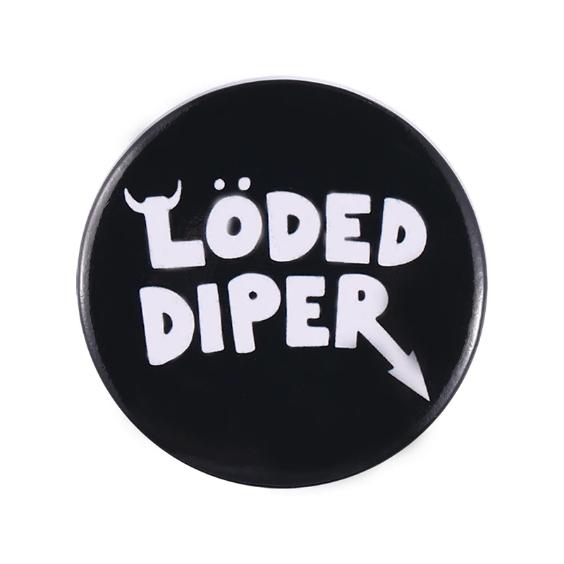 In bianco e nero serie di banda stagnata Soft Button Pin Cosmic RecordPlayer LOOEDDIPER Badge collare spilla regalo in metallo per gioielli amici