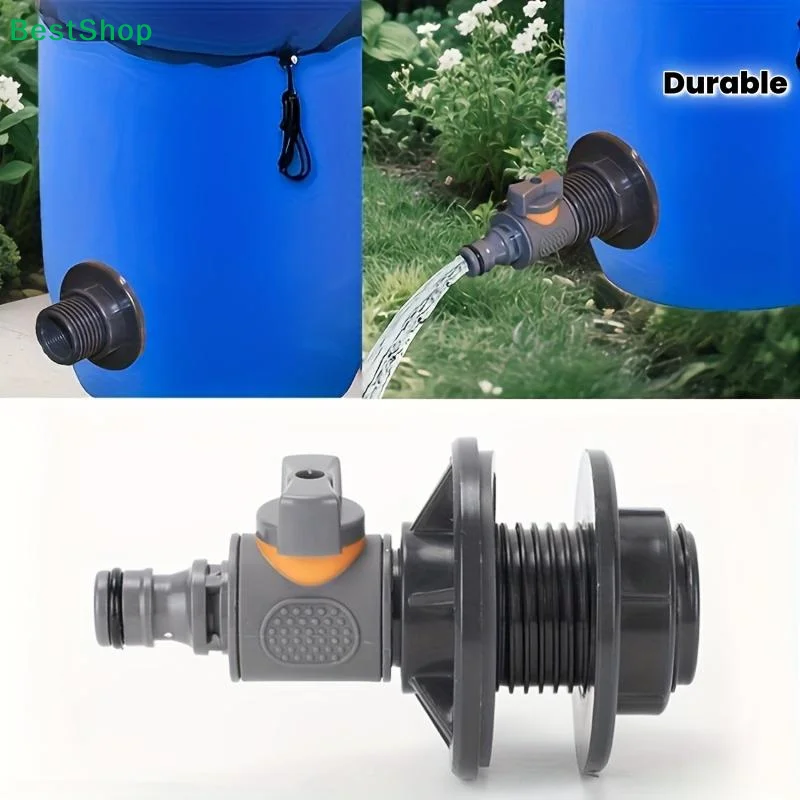 

♩1/2 Inch PVC Spigot Rain Faucet Kit For Rain Barrels Aquariums Water Tanks Tubs Pools Garden Hose Fitting