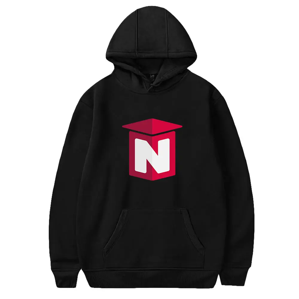 

Nought Merch N Logo Printed Hoodie Unisex Long Sleeve Women Men Hooded Sweatshirt Youthful Youtuber Fashion Clothes