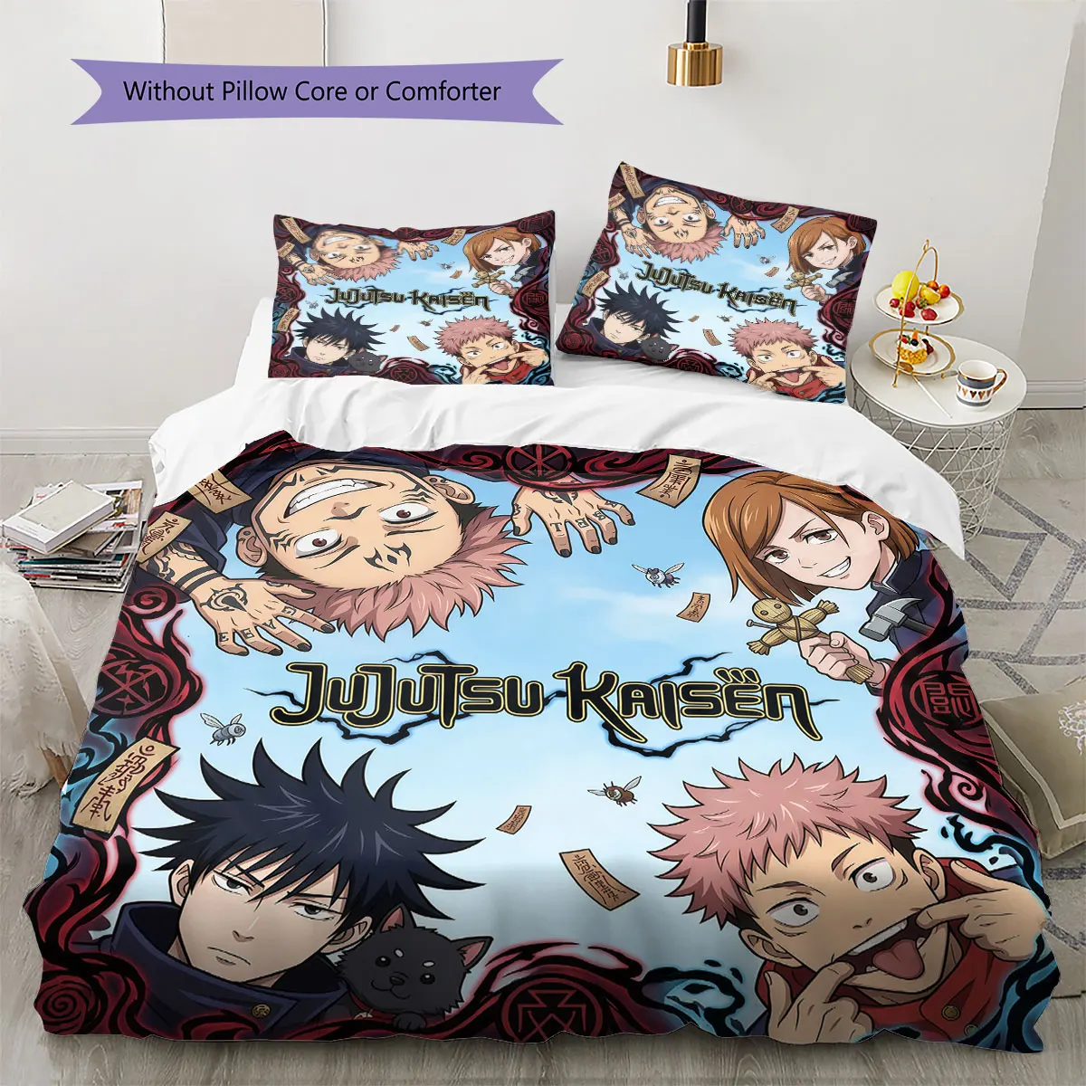 Jujutsu Kaisen Comfor Duvet Cover Child's Bedding Set,Extra Large Size Holiday Gift Various Sizes Available -HE202