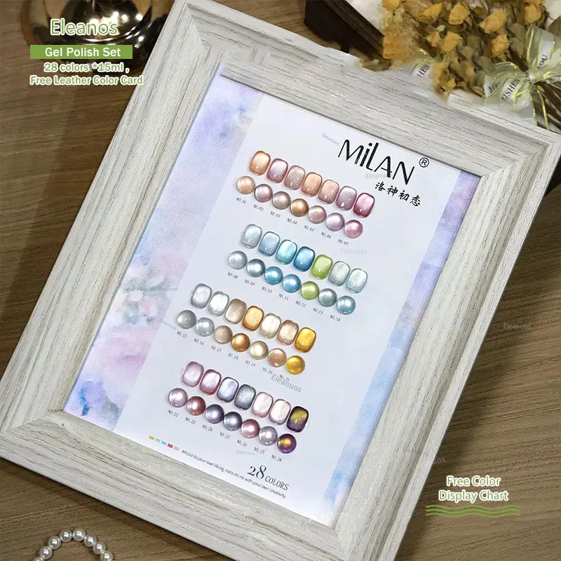 

Lemcco 28 цветов 15 мл Water Crystal Cat Eye Porcelain Белый гель-лак для ногтей Набор магнитных УФ-гель для кошачьего глаза с дисплеем