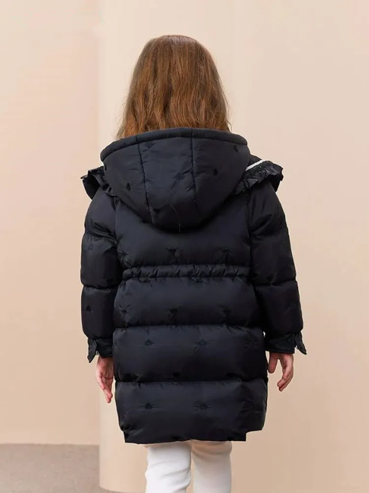 High-End New children's Down jacket Fashion Thicker Warm Hooded Windproof Outerwear Girls Winter Coats A4173