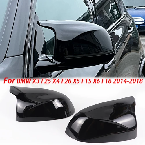 Imagen 1 del producto Para BMW F15 X5 F16 X6 F25 X3 F26 X4 2014 2015 2016 2017 2018 piezas de estilo puerta lateral de coche tapa de cubierta de espejo retrovisor estilo M