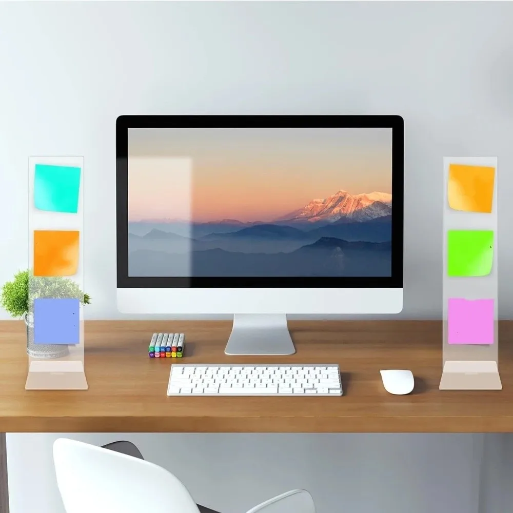 

Transparent Acrylic Desk Note Board Display Board Detachable Desktop Schedule Board Office Daily Planner Vertical
