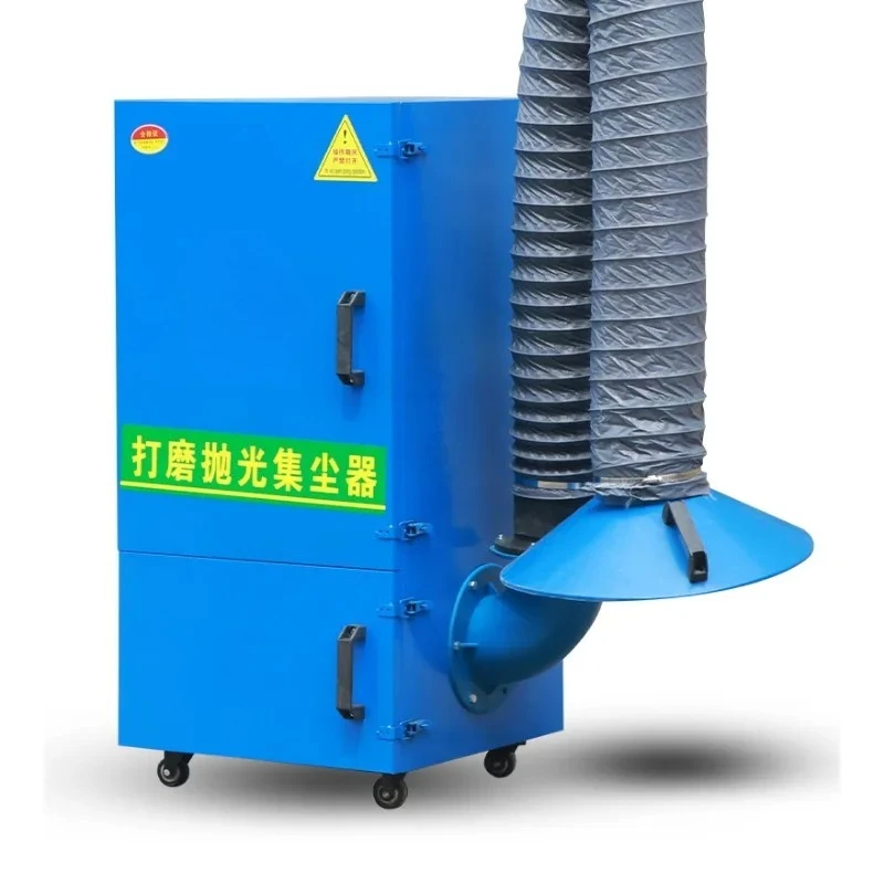 Mobile industrial grinding and polishing dust collector pulse vibration bag dust cleaner