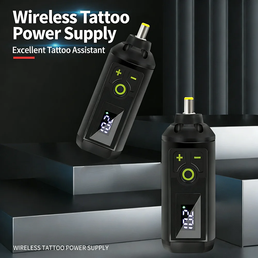 

Portable Wireless Tattoo Power Supply with Digital Screen Digital Display Mini Tattoo Battery for Tattoo Machine Pen DC Adapter