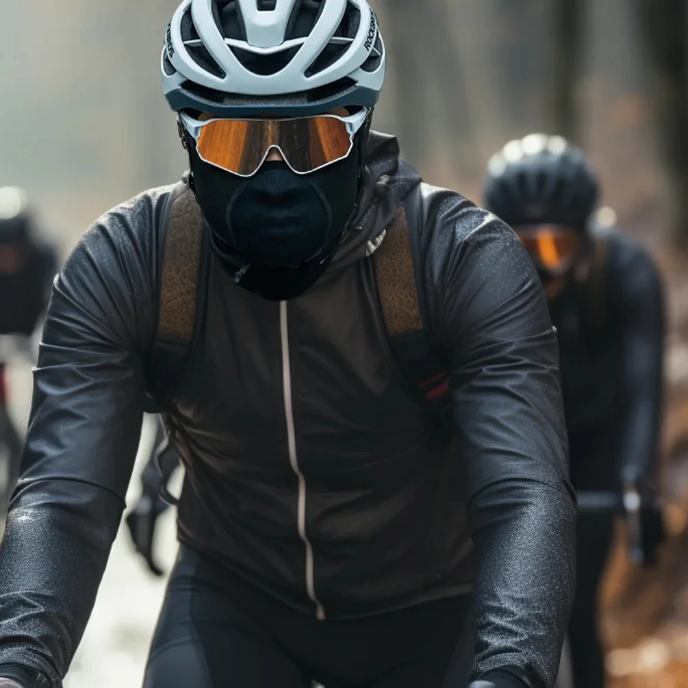 Bicycle Fleece Head Mask Windproof Cycling Face Mask Balaclava Breathable Warm Bike Equipement Skiing Fleece Headgear