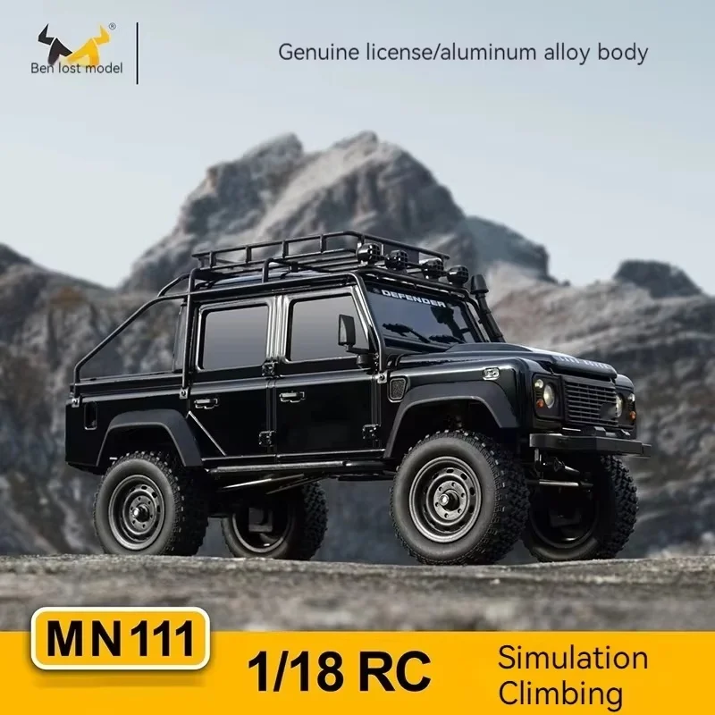 1/18 Rc Car Mn111 D90 D110 Kit Version 4wd Climbing Car Toys 180 Motor Led Light Portal Axle Aluminum Body-Shell Remote Control