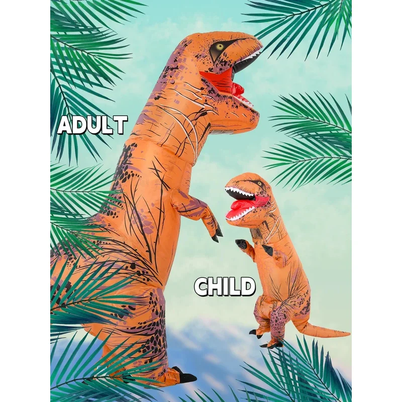

Child Adult Unisex Inflatable Dinosaur Tyrannosaurus Rex Cosplay Costume Kids Kindergarden Performance Halloween Carnival
