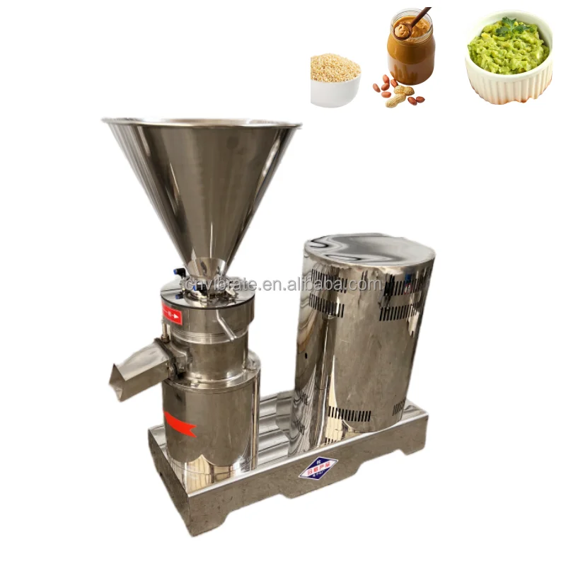 VBJX Stainless Steel Food Grade Commercial Meat Fuit Vegetables Peanut Butter Grinder Maker Industrial Colloid Mill