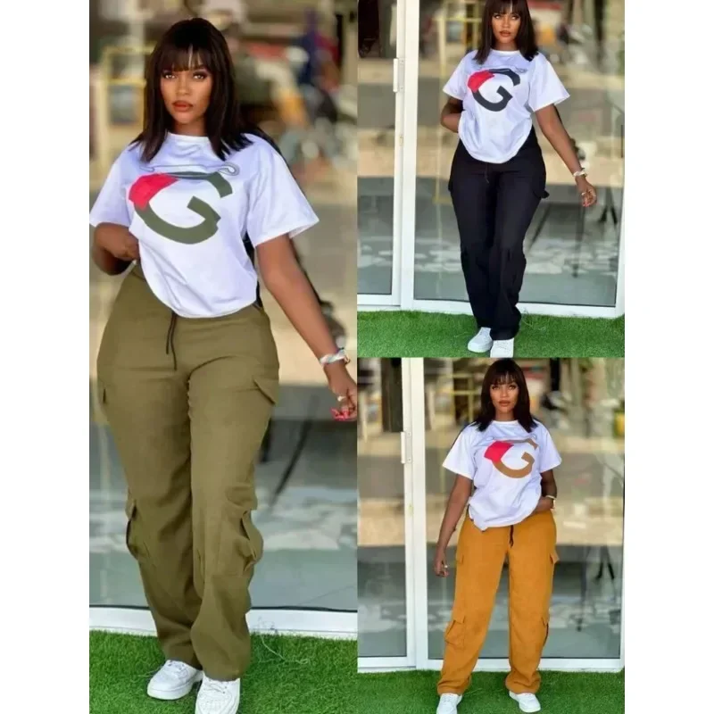 تخصيص مخصص 2 قطعة مجموعات النساء Dashiki الأفريقية الجديدة وصول الصيف الخريف مطابقة مجموعات قطعتين مجموعات أعلى السراويل الدعاوى #5