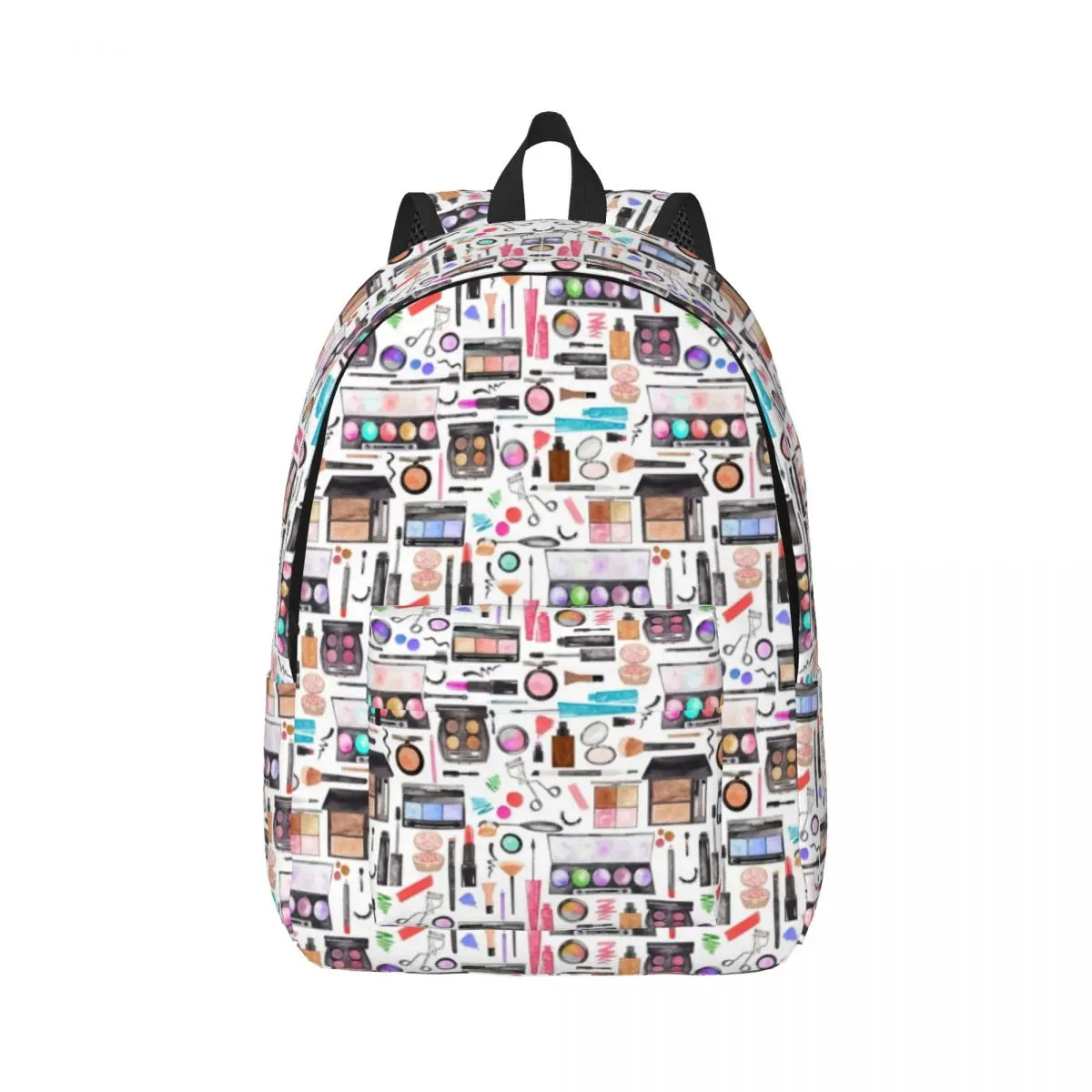 

Watercolor Makeup Artist Pattern Canvas Casual Backpack - Lightweight and Durable Rucksack for Daily Use, School, and Travel