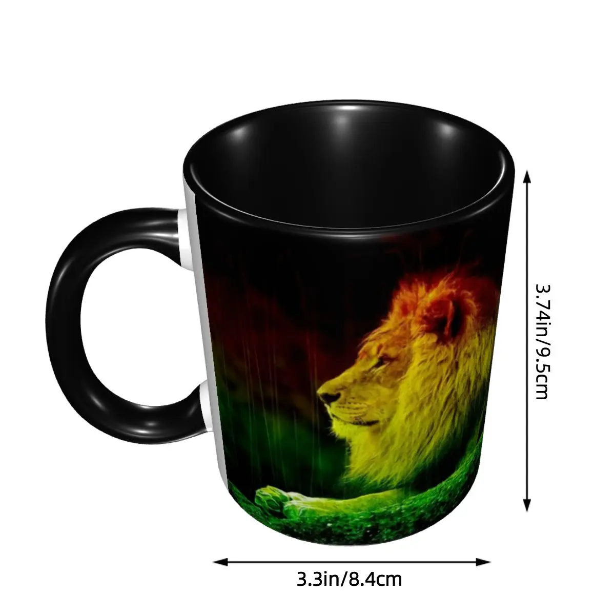 Customized Rastafarian Amaiquina Reggae Rasta Lion Street Skullies Mug DIY Ceramic Milk Tea Coffee Cup