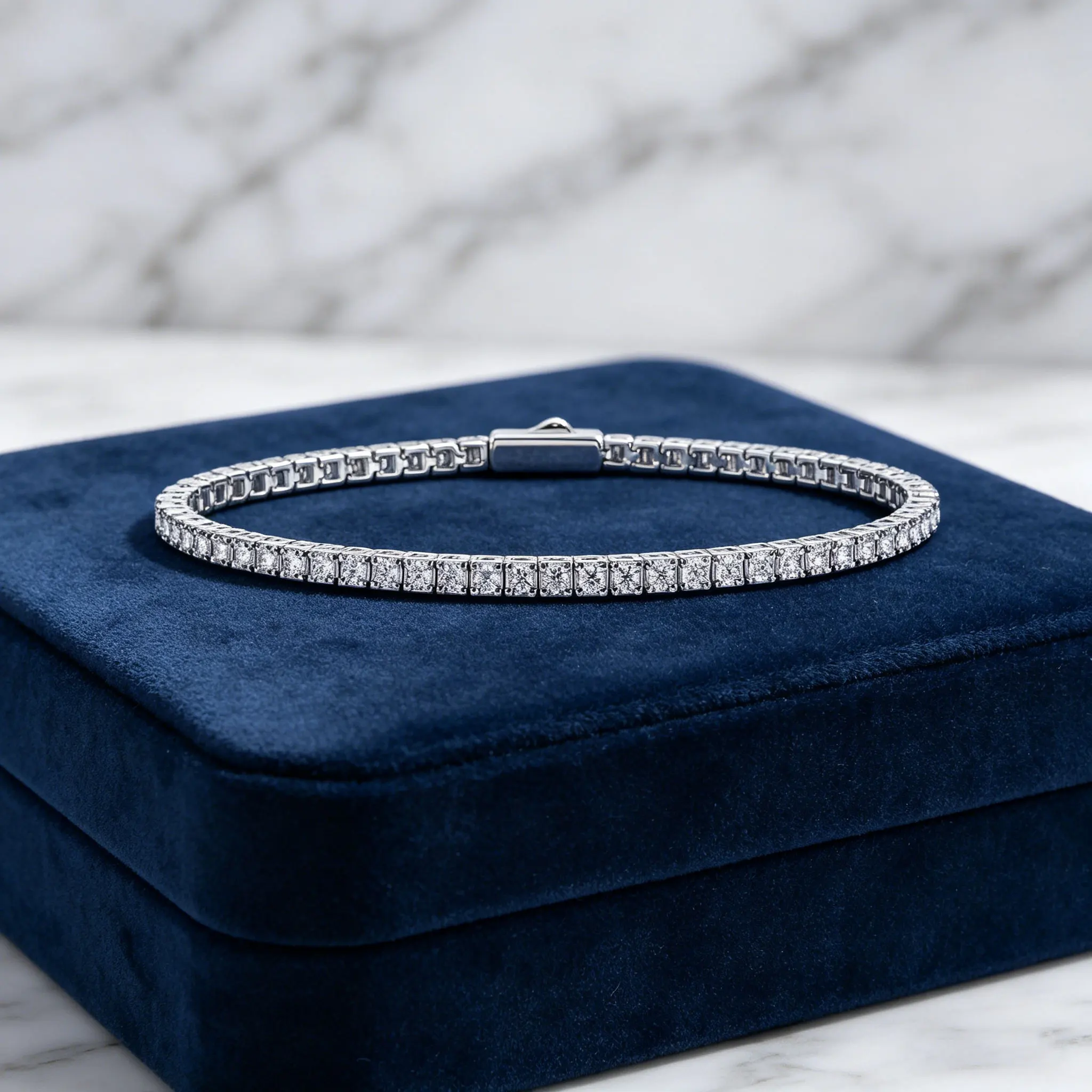 

Classic D Color Moissanite Tennis Bracelet 925 Sterling Silver 18cm 7.8g Luxury Round Cut Lab Diamond Link Chain Women Jewelry