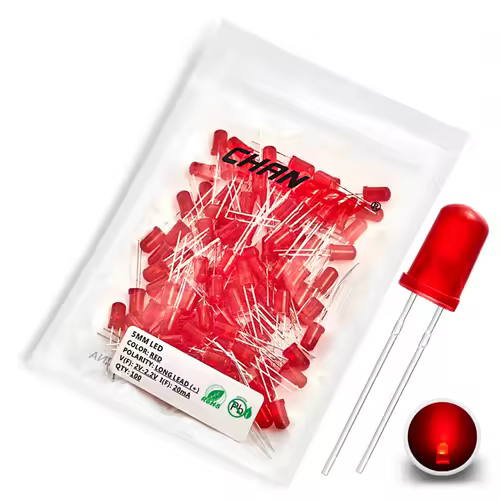 Diffused 5mm Led Diode Kit White Red Green Blue Yellow Orange 2V 3V Bulb Light Emitting Assortment Set Diy Arduino Pcb Circuit - Image 9