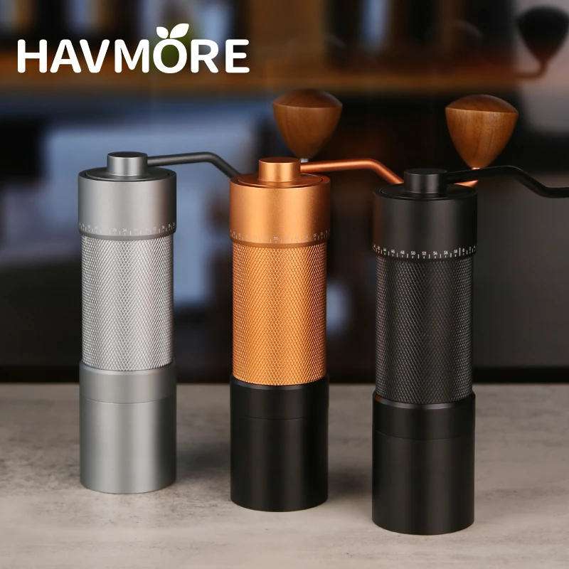 Manuelle Kaffeebohnen mühle Aluminium legierung italienische Moka Kaffeebohnen mühle externe