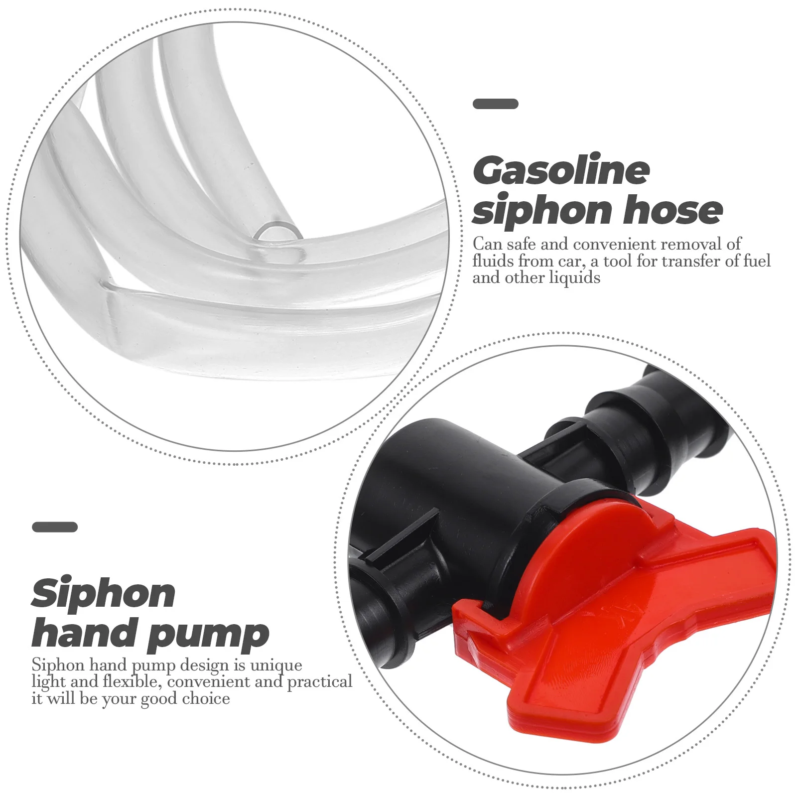 

1 set Portable Fuel Transfer Siphon Pump Set Hand Operated PVC Hose for Car Oil Water Metal Siphon Tool Liquid Transfer