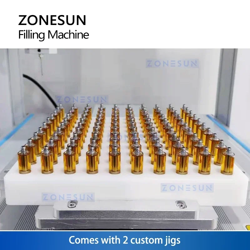 ZONESUN Mesin Pengisian Kartrid Otomatis Pengisi Gerobak Peralatan Pengepakan Cairan Minyak Meja ZS-EL221