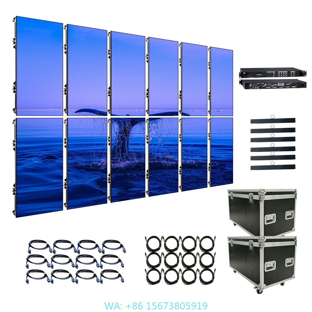 High Definition 4K Indoor Outdoor Full Color LED Display Panel 500mmx500mm P2.6-P4.81 Sunlight Readable 5000cd Brightness