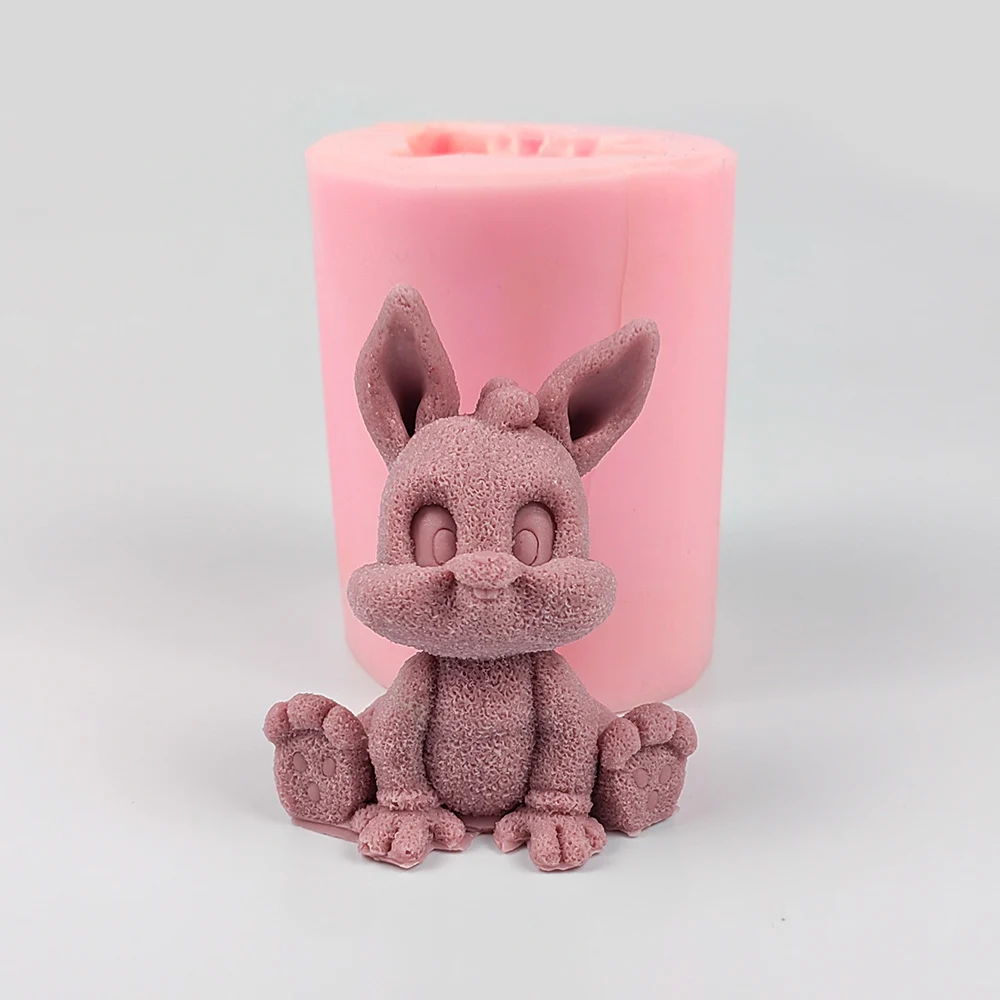 

3D Cute Fat Rabbit Silicone Molds, Animals Molds, Sitting Bunny Candle Mold, Soap Molds, Wedding, Birthday, Valentine's Day, DW