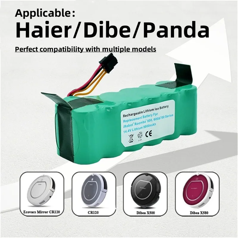 For Haier Vacuum Cleaner Battery 14.4V T322, T321, T320 CR120 CR121 CR540 for Panda X500, for Dibe X500, X580, X900 NiMH 12.8Ah