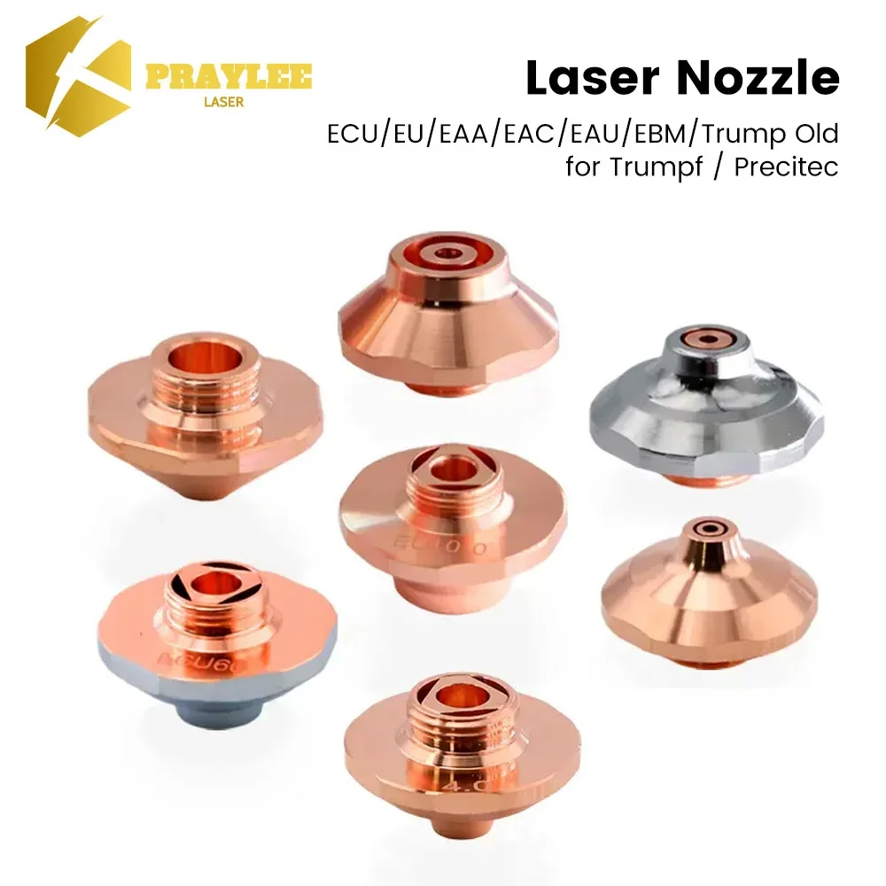 Praylee Laser Nozzles EAA EAC EAU EBM ECU EU Single & Double for Precietc Fiber Laser Cutting Machine Parts