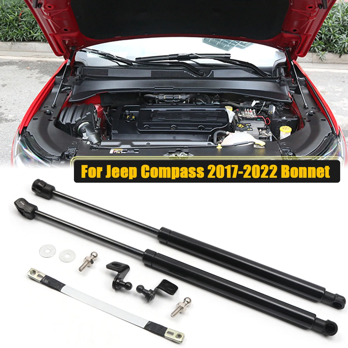 

2PCS/SET For Jeep Compass 2017-2022 Front Hood Bonnet Support Lift Gas Struts Bar Shocks Hydraulic Rod Springs Car Accessories