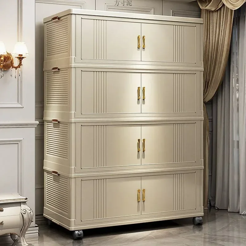 Folding storage Household installation-free lockers Living room toys Multi-layer finishing shelves