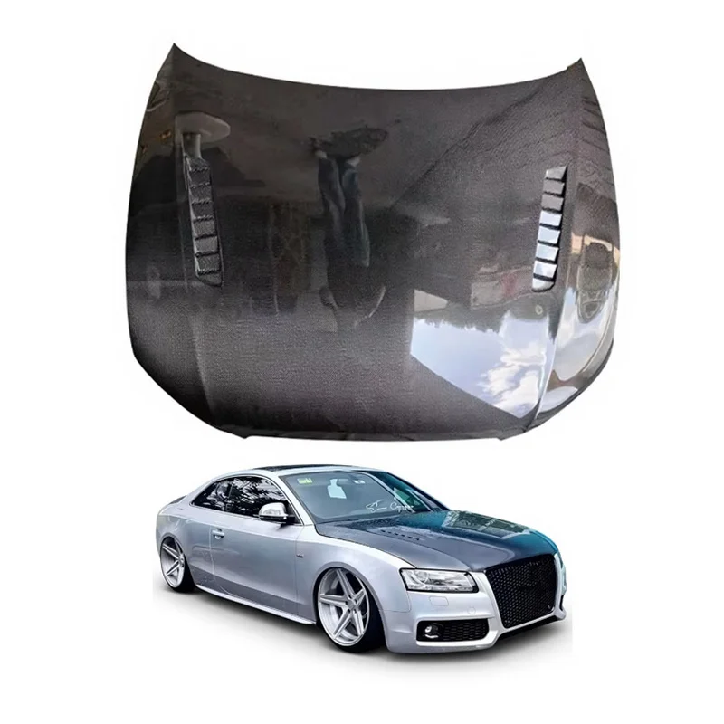 Auto Parts Front Bumper Hoods Bonnet Carbon Fiber Engine Hood For A S RS Upgrd 0- B