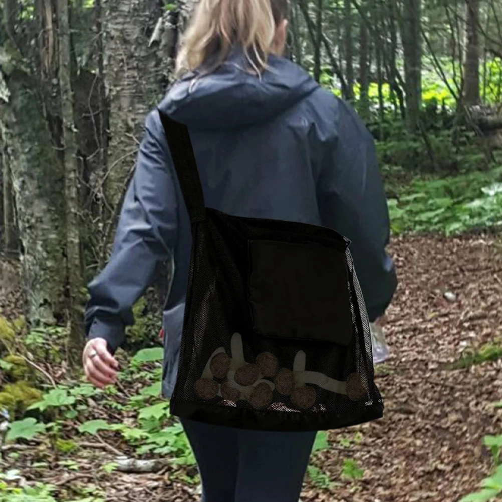 

Bag Large Capacity Foldable Black Oxford Cloth Garden Accessories Reusable Multi function Shoulder Bag Outdoor