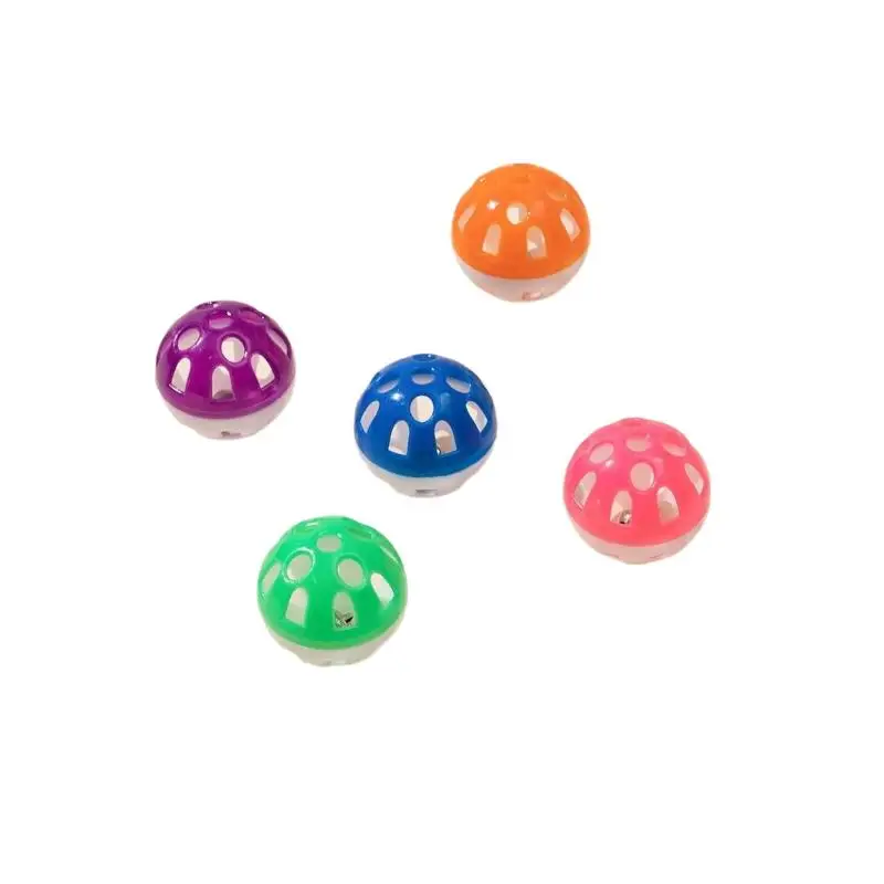 4-teiliges Papageien-Spielzeugset: Farbige Hohlkugeln mit Glocken, Interaktives Trainings- und Kauspielzeug für Vögel und Sittiche – Detail 6