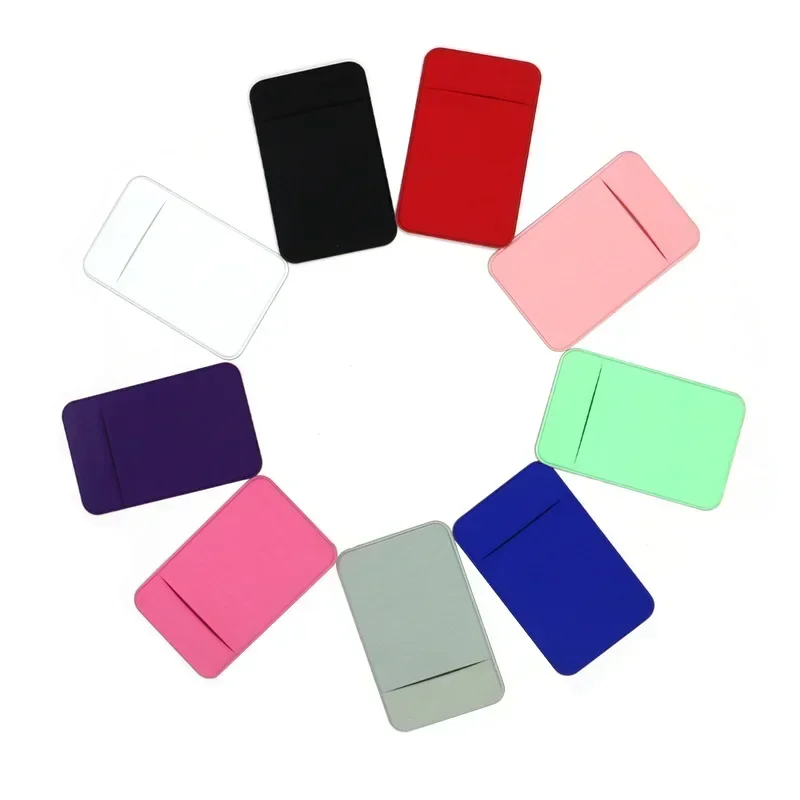 Silicone Card Slot Bag Holder Universal Cellphone Back Card Cover Pocket Mobile Phone Back Shell Card Holder Bag 58*94mm