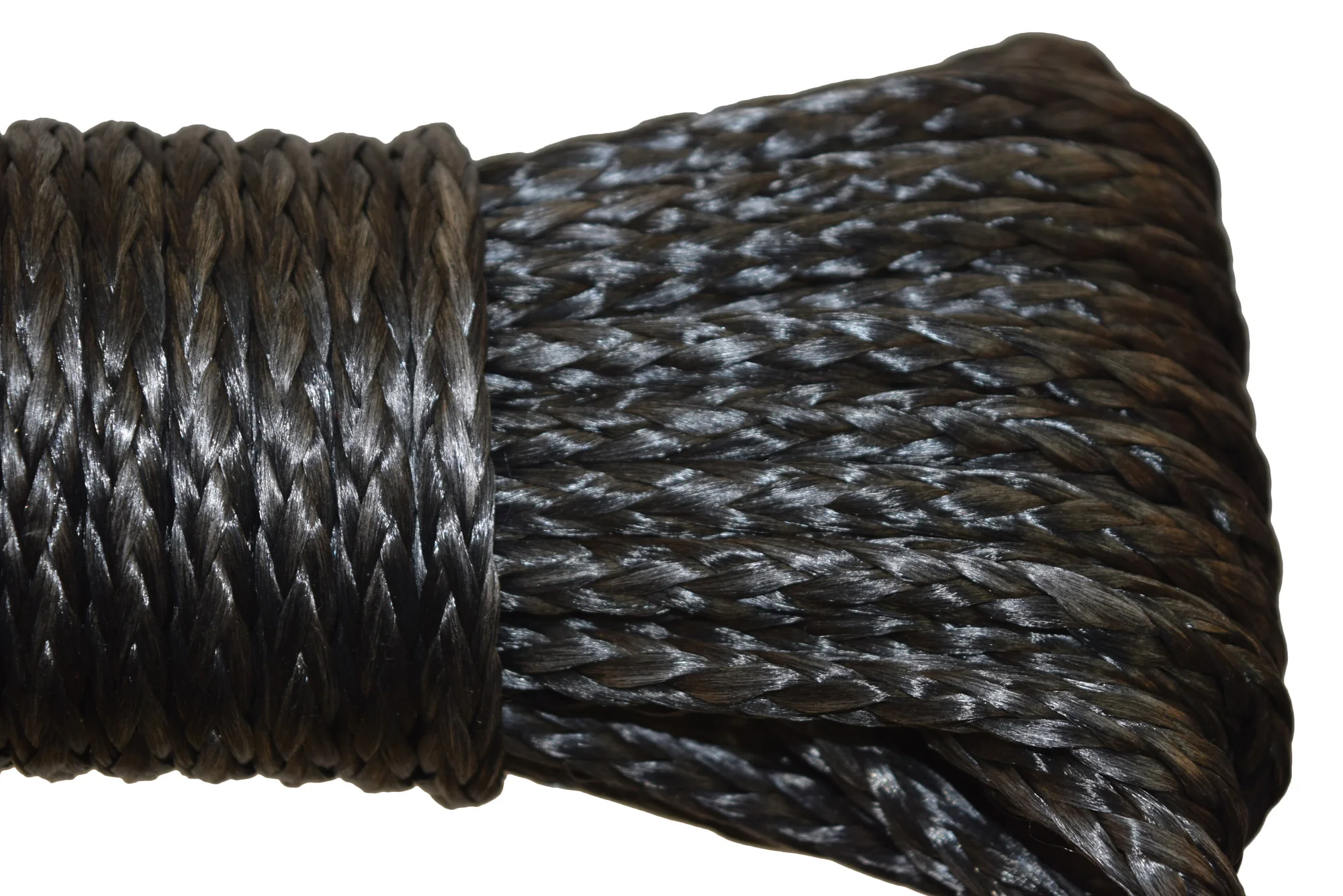Black 6mm*15m Synthetic Winch Cable Rope,1/4\