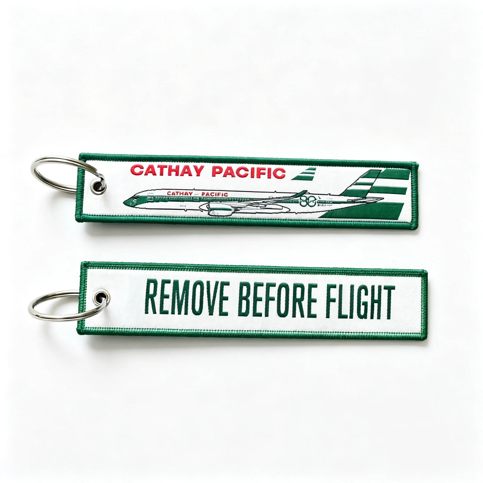 Cathay  80th Anniversary Keychain Airplane Pendant Creative Gift Cotton Material Universal Appeal Aviation Themed