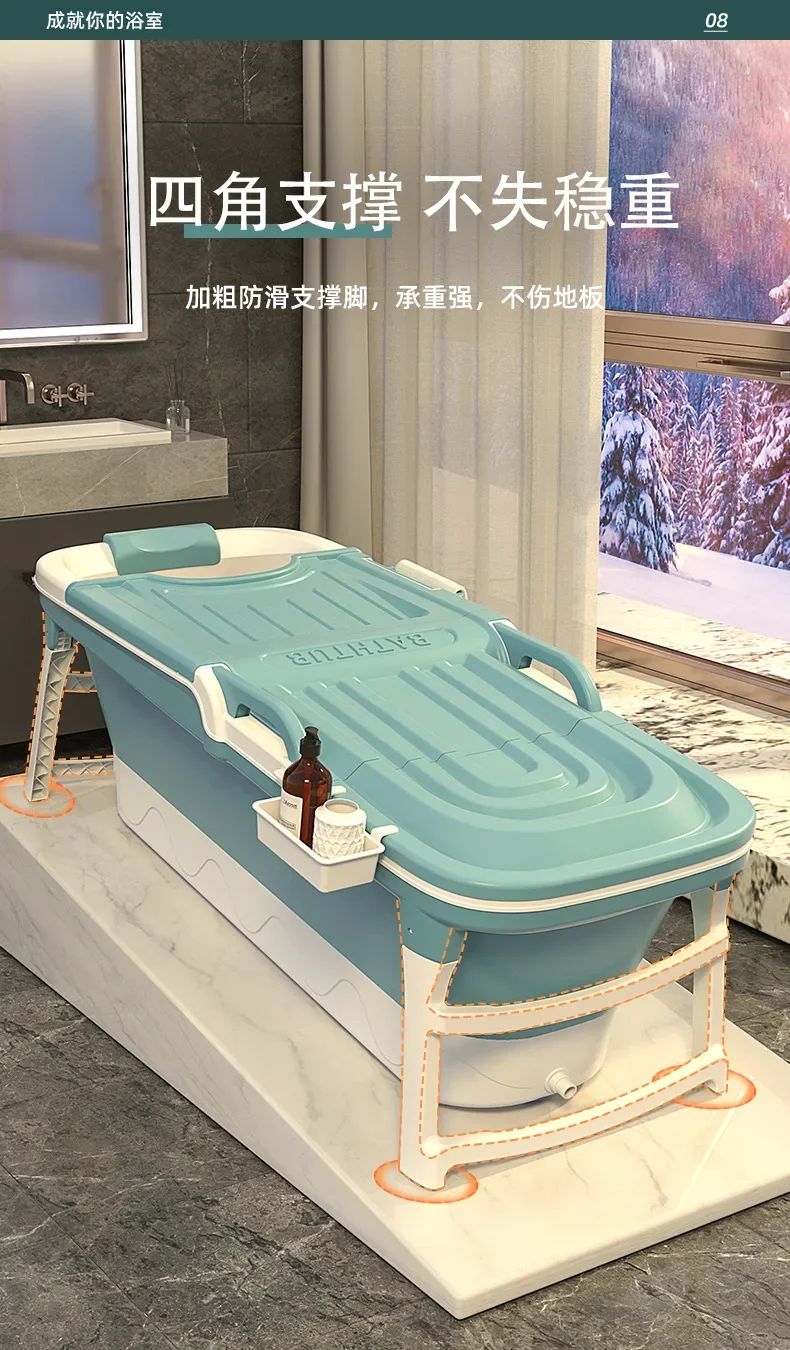 Household bath bucket Adult folding  Adult bath bucket Thickened bath bucket