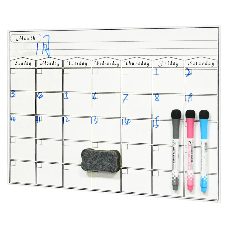 A3 Size Magnetic Whiteboard Fridge Magnet Weekly Planner Sheet Erasable Whiteboard Message Board Kitchen Blackboard Markers