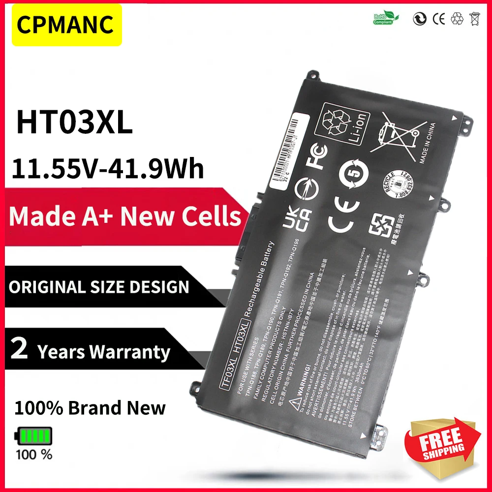 

Аккумуляторная батарея CPMANC New CM03XL для ноутбука HP EliteBook 740 745 840 G1 G2 ZBook 14 HSTNN-DB4Q HSTNN-IB4R 850-716724