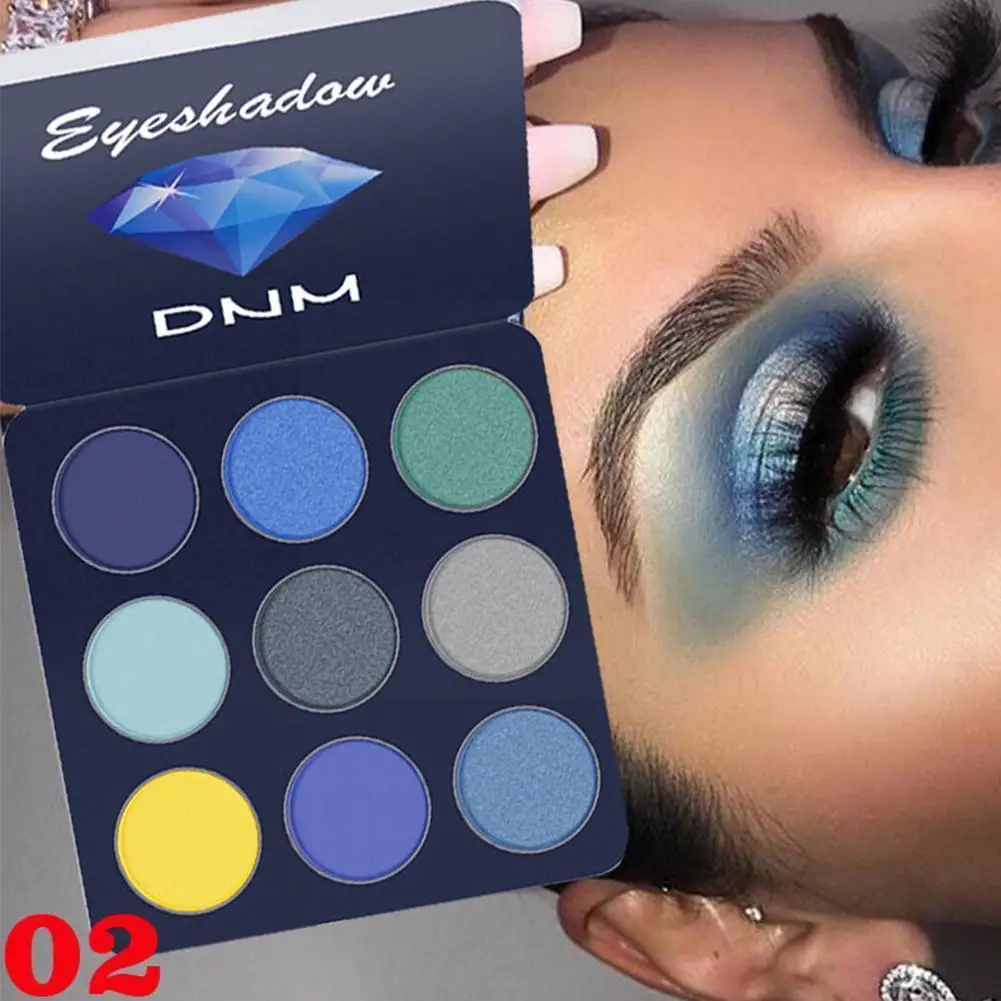 Beauty glazurowany 9 kolor makijaż cień do powiek Pallete brokat Makeup matowy cień do powiek paleta Pigment wodoodporny paleta brokat U7h6