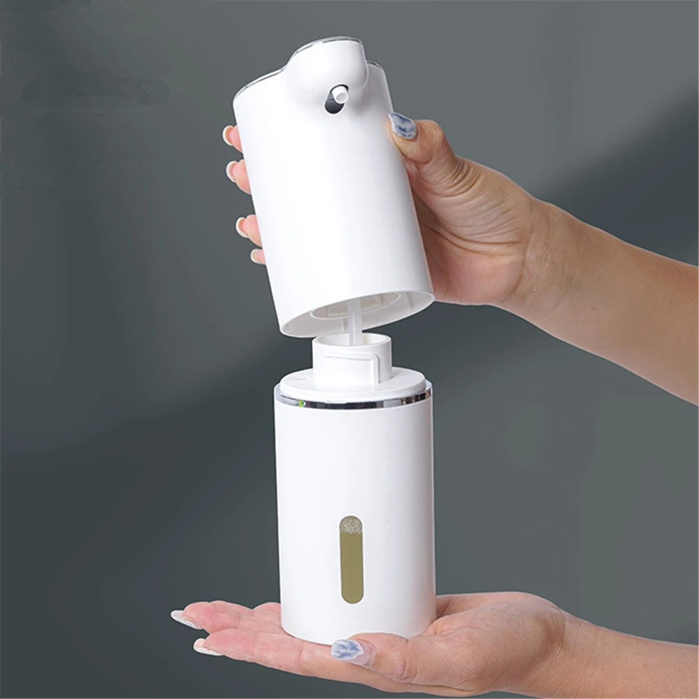 Imagem -04 - Dispensador de Sabão de Espuma Automática para Banheiro Máquina de Lavar a Mão Carregamento Usb Sensor Inteligente Distribuidor de Sabão Líquido Indução Automática